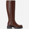 image:imageVepose Womens Knee High Boots Square Toe Chunky Low Heel Side ZipperBrown
