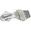 image:imageVepose Womens Rhinestone Block Heel Sandals Open Toe Ankle StrapSilver Pu