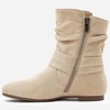 image:imageVepose Womens Slouch Ankle Boots Flat Low Heel Side Zip Booties 939ABeigezipper 939a