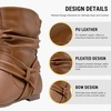 image:imageVepose Womens Slouch Ankle Boots Flat Low Heel Side Zip Booties 939ABrown Puzipper 939a