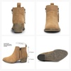image:imageVepose Womens Suede Leather Ankle BootsCurved Brown
