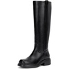 image:imageVepose Womens Knee High Boots Square Toe Chunky Low Heel Side ZipperBlack