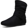 image:imageVepose Womens Slouch Ankle Boots Flat Low Heel Side Zip Booties 939ABlackzipper 939a