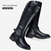 image:imageVepose Womens Knee High Riding Boots with Buckle and Inside ZipperBlack