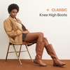 image:imageVepose Womens Knee High Riding Boots with Buckle and Inside ZipperRetro Brown