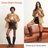 image:imageVepose Womens Knee High Riding Boots with Buckle and Inside ZipperRetro Dark Brown