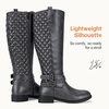 image:imageVepose Womens Knee High Riding Boots with Buckle and Inside ZipperRetro Grey