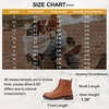 image:imageVepose Womens Lace Up Combat Ankle Boots Cap Toe Low Block HeelBrown