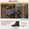 image:imageVepose Womens Lace Up Combat Ankle Boots Cap Toe Low Block HeelDark Brown