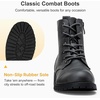 image:imageVepose Womens Lace Up Combat Ankle Boots Cap Toe Low Block HeelGrey