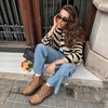 image:imageVepose Womens Lace Up Combat Ankle Boots Cap Toe Low Block HeelTan