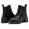 image:imageVepose Womens LaceUp Combat Ankle Boots with Chunky Platform HeelBlack