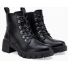image:imageVepose Womens LaceUp Combat Ankle Boots with Chunky Platform HeelBlack