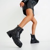 image:imageVepose Womens LaceUp Combat Ankle Boots with Chunky Platform HeelBlack