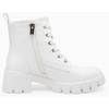 image:imageVepose Womens LaceUp Combat Ankle Boots with Chunky Platform HeelWhite