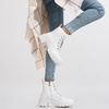 image:imageVepose Womens LaceUp Combat Ankle Boots with Chunky Platform HeelWhite