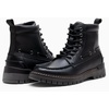image:imageVepose Womens Moc Toe Ankle Combat Boots Lace Up Retro Low Heel BootiesBlack