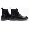 image:imageVepose Womens Moc Toe Ankle Combat Boots Lace Up Retro Low Heel BootiesBlack