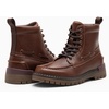 image:imageVepose Womens Moc Toe Ankle Combat Boots Lace Up Retro Low Heel BootiesBrown