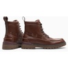 image:imageVepose Womens Moc Toe Ankle Combat Boots Lace Up Retro Low Heel BootiesBrown
