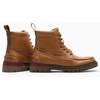 image:imageVepose Womens Moc Toe Ankle Combat Boots Lace Up Retro Low Heel BootiesCamel