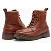 image:imageVepose Womens Moc Toe Ankle Combat Boots Lace Up Retro Low Heel BootiesCognac