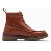 image:imageVepose Womens Moc Toe Ankle Combat Boots Lace Up Retro Low Heel BootiesCognac
