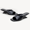 image:imageVepose Womens Square Open Toe Heeled Sandals Sculptural Low HeelsBlack