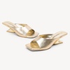 image:imageVepose Womens Square Open Toe Heeled Sandals Sculptural Low HeelsGold