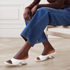 image:imageVepose Womens Square Open Toe Heeled Sandals Sculptural Low HeelsWhite