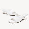 image:imageVepose Womens Square Open Toe Heeled Sandals Sculptural Low HeelsWhite