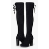 image:imageVepose Womens Suede Thigh High Tall Chunky Platform Over The Knee BootsBlack