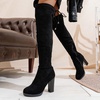 image:imageVepose Womens Suede Thigh High Tall Chunky Platform Over The Knee BootsBlack