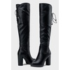 image:imageVepose Womens Suede Thigh High Tall Chunky Platform Over The Knee BootsBlack Pu