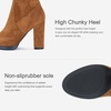 image:imageVepose Womens Suede Thigh High Tall Chunky Platform Over The Knee BootsCamel
