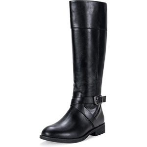image:imageVepose Womens Knee High Riding Boots with Buckle and Inside ZipperBlack