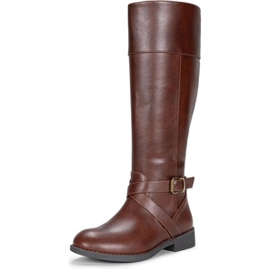 image:imageVepose Womens Knee High Riding Boots with Buckle and Inside ZipperWhisky