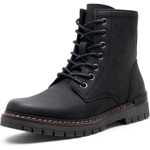 image:imageVepose Womens Fashion Combat Boots Round Toe LaceUp Ankle BootiesBlack