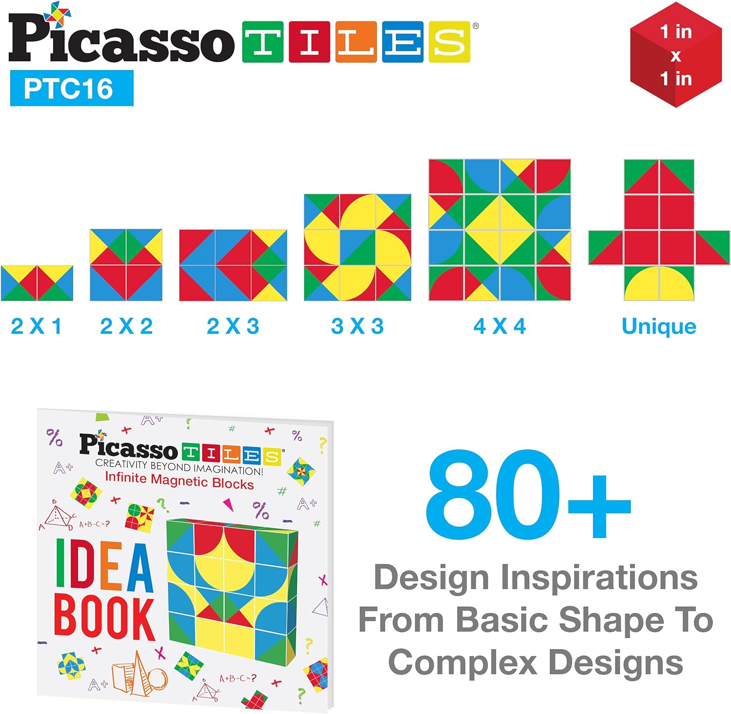 Picasso Cubes 20 pcs Magnetic Cube Puzzle 6in1 Vehicle Theme Pattern Magnet Brain Teaser Cubes Building Block 120 Pictures Toy Set Kids Ages 3  Up Preschool Children Promotes Problem PMC24Geo2 16PC