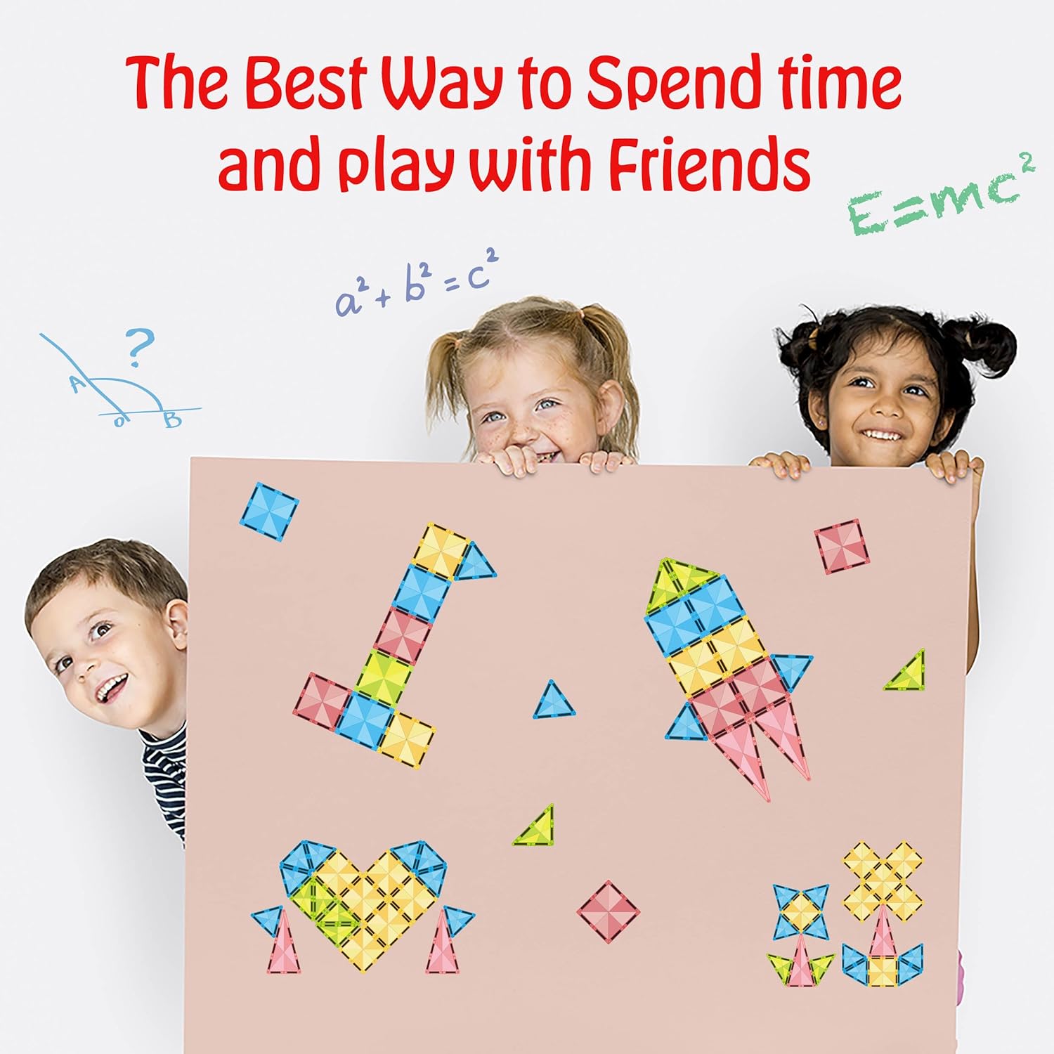 PicassoTiles 71pc Mini Diamond Series Winter Ice Theme Magnetic Tile Building Blocks 2 Character Action Figures Travel Size OnTheGo Magnet Construction Toy Set STEM Development Kit Ages 3 PTM7124pc