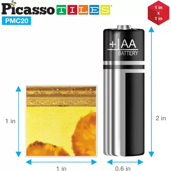 Picasso Cubes 20 pcs Magnetic Cube Puzzle 6in1 Vehicle Theme Pattern Magnet Brain Teaser Cubes Building Block 120 Pictures Toy Set Kids Ages 3  Up Preschool Children Promotes Problem PMC24Art 20PC