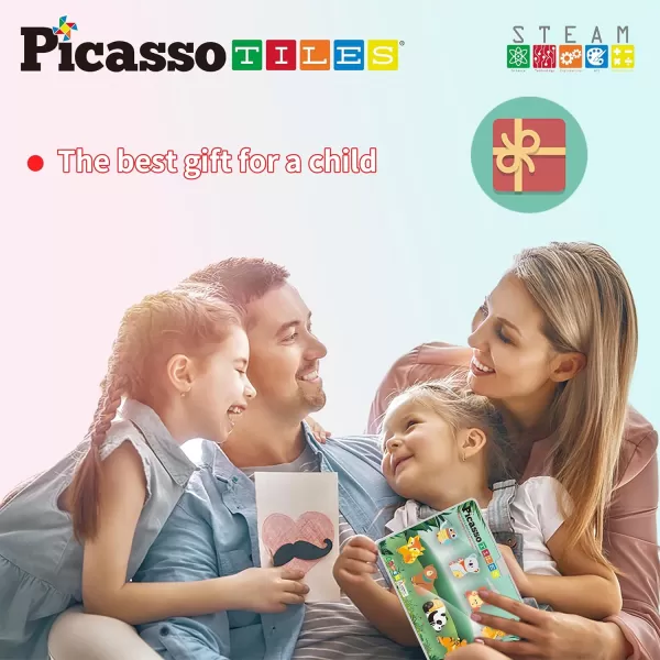 PicassoTiles 8pc Magnet Tile Building Blocks 8 Marine Animal Action Figures Compatible Magnetic Accessory Playset Tiles Kids Toys STEM Educational Learning Preschool Toddler Girls Boys Age 3 PTA25Forest