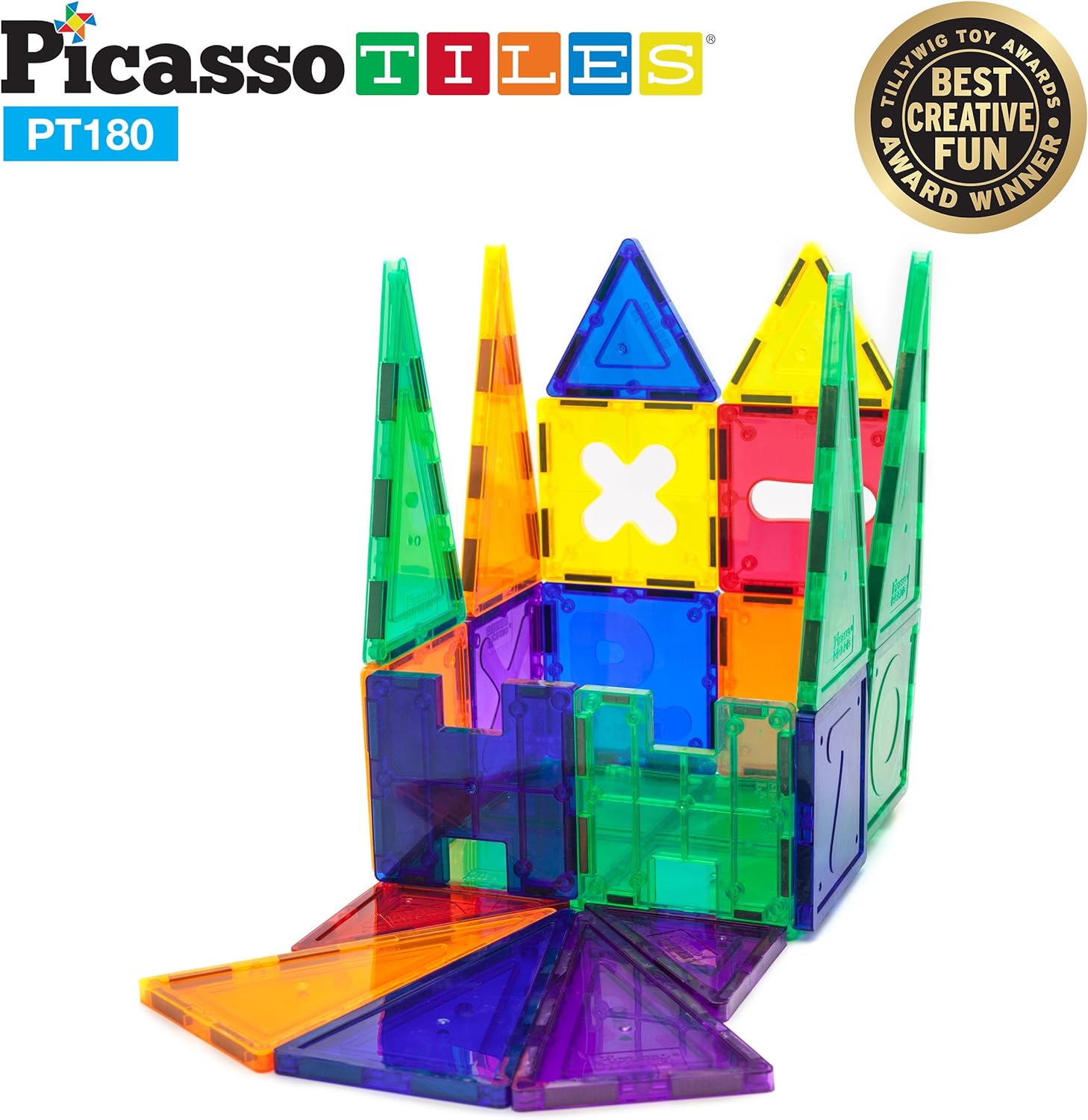 PicassoTiles 180PC Deluxe Magnetic Tiles  Idea Book with Over 150 Ideas STEAM Learning amp Educational Sensory Playset for Preschool and Kindergarten Kids Ages 3 The Ultimate Educational ToyPicassoTiles 180PC Deluxe Magnetic Tiles  Idea Book with Over 150 Ideas STEAM Learning amp Educational Sensory Playset for Preschool and Kindergarten Kids Ages 3 The Ultimate Educational Toy