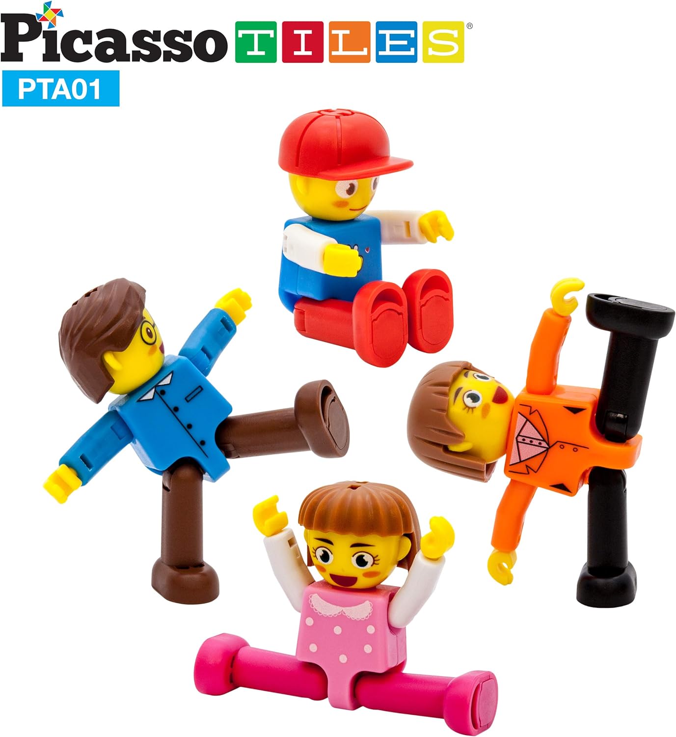 PicassoTiles 63pc Diamond Magnet Tile  4 Family Action Figures Magnetic Building Block Construction Toy Set with Car Truck Magnet Expansion Pack Educational Addon STEM Learning Kit Pretend PlaysetPicassoTiles 63pc Diamond Magnet Tile  4 Family Action Figures Magnetic Building Block Construction Toy Set with Car Truck Magnet Expansion Pack Educational Addon STEM Learning Kit Pretend Playset