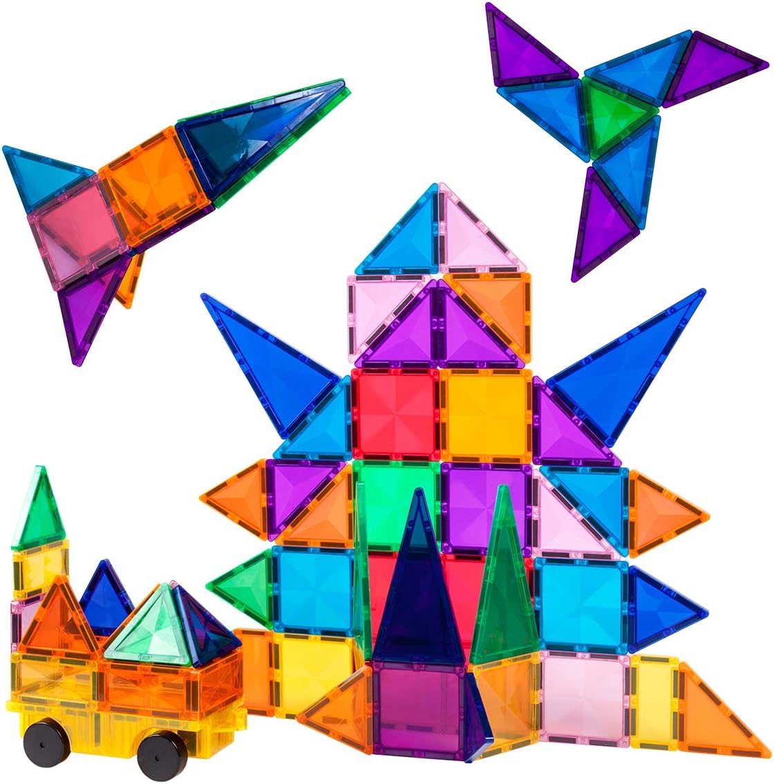 PicassoTiles 63pc Diamond Magnet Tile  4 Family Action Figures Magnetic Building Block Construction Toy Set with Car Truck Magnet Expansion Pack Educational Addon STEM Learning Kit Pretend PlaysetPicassoTiles 63pc Diamond Magnet Tile  4 Family Action Figures Magnetic Building Block Construction Toy Set with Car Truck Magnet Expansion Pack Educational Addon STEM Learning Kit Pretend Playset