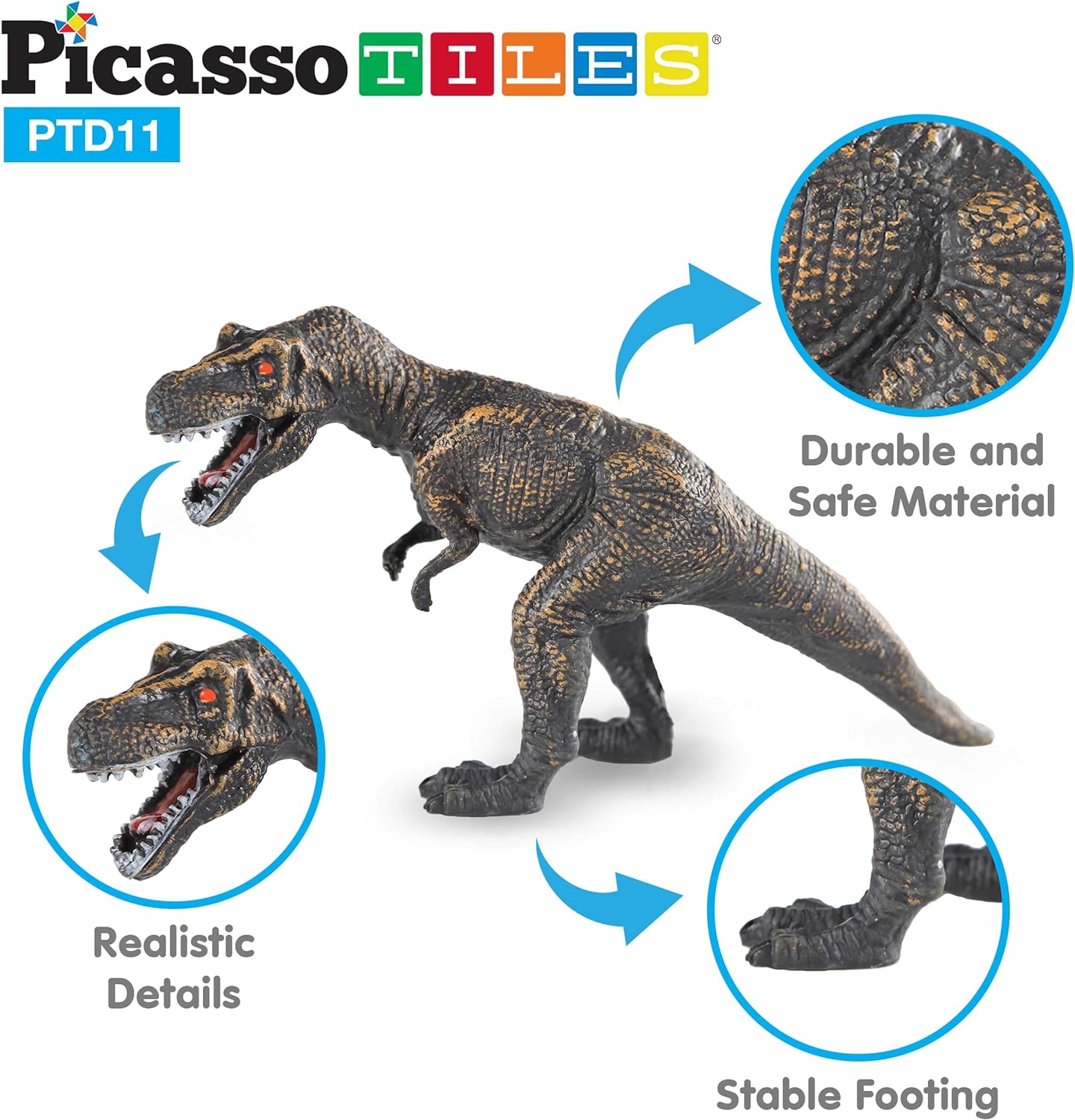 PicassoTiles Dinosaur Play Mat Toys 32pc Dino Playset STEM Activity Learning Kit STEAM Toy with Educational Book 21 Action Figures TRex Triceratops Velociraptor Trees Rocks for Kids 3 PTD11PicassoTiles Dinosaur Play Mat Toys 32pc Dino Playset STEM Activity Learning Kit STEAM Toy with Educational Book 21 Action Figures TRex Triceratops Velociraptor Trees Rocks for Kids 3 PTD11