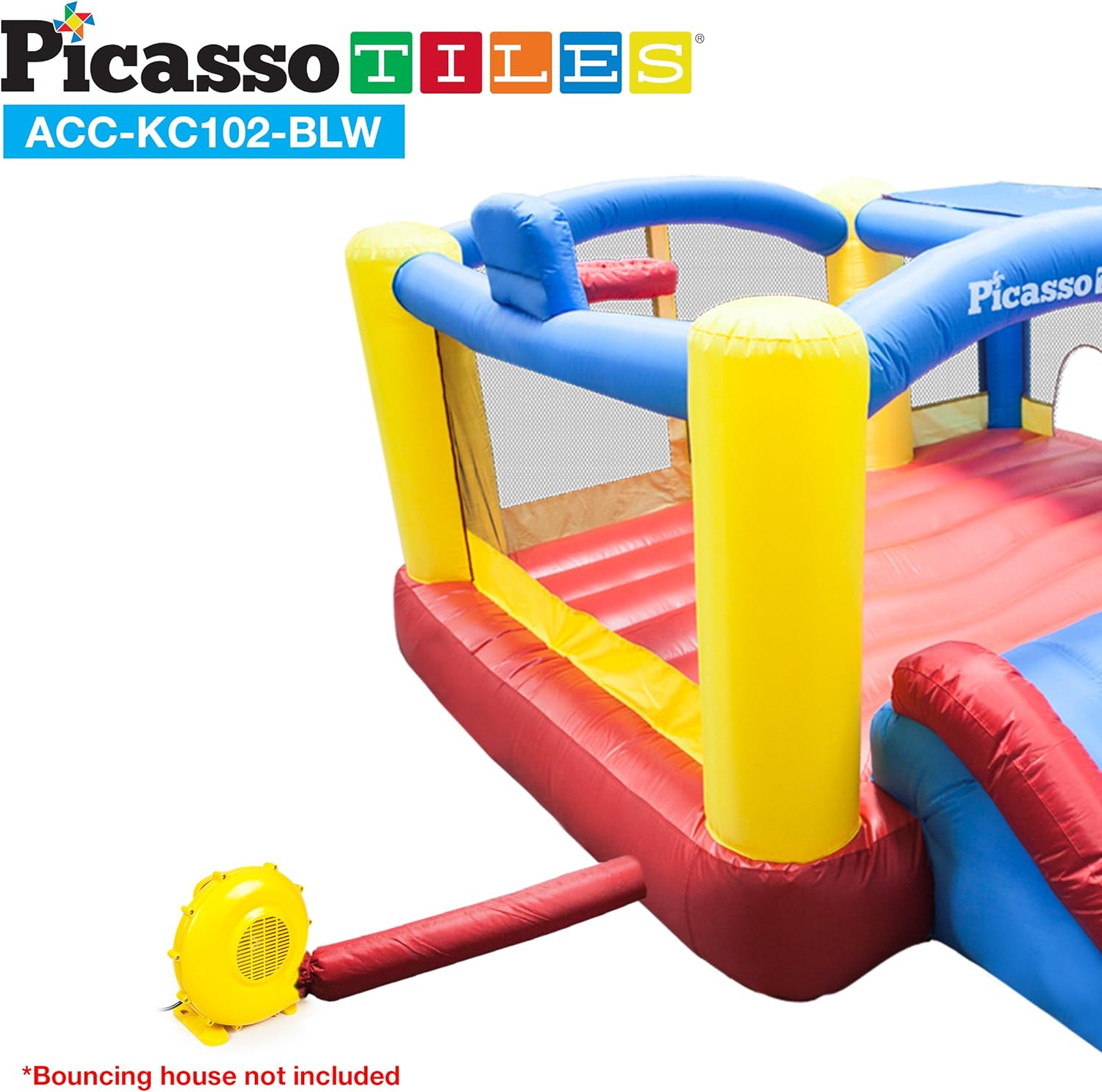 PicassoTiles ETL Certified Inflatable Bounce House Bouncy Castle 580 Watt Air Blower Pump Fan w 25ft Cable Length UL Certified GFCI Plug TopMounted Handle amp 4 Stakes for Bouncing House Jump SlidePicassoTiles ETL Certified Inflatable Bounce House Bouncy Castle 580 Watt Air Blower Pump Fan w 25ft Cable Length UL Certified GFCI Plug TopMounted Handle amp 4 Stakes for Bouncing House Jump Slide