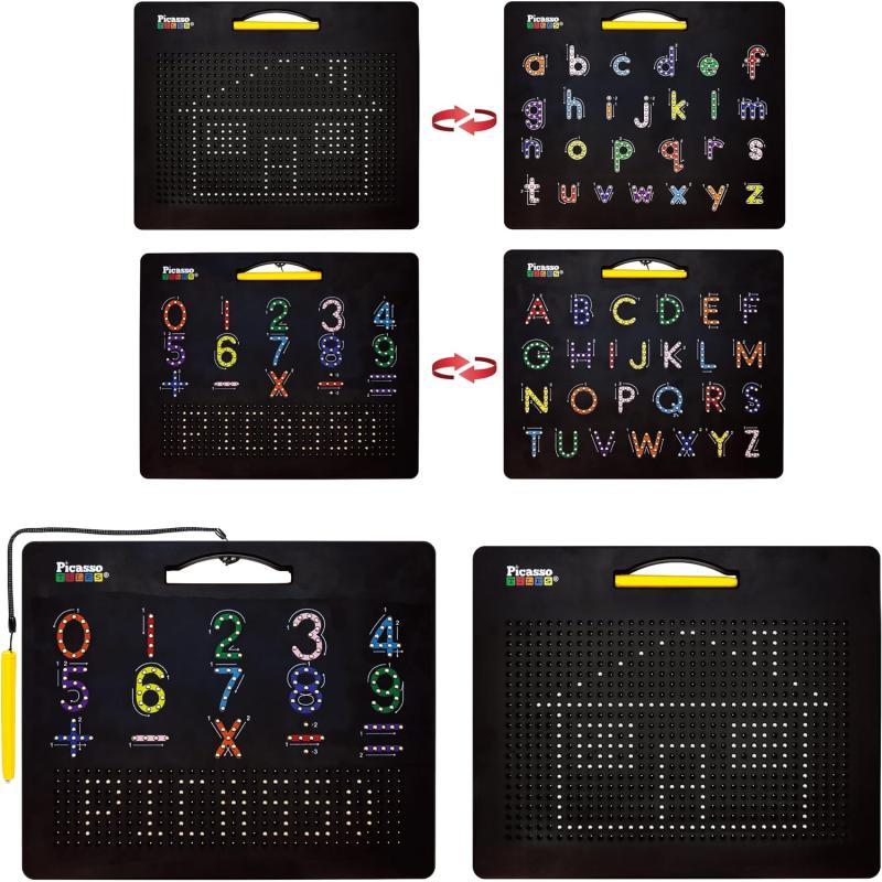 PicassoTiles 2PK 4in1 Magnetic Drawing Board 12x10 inch Large Magnet Tablet Pad with 4 Facings Lowercase amp Uppercase Alphabets Numbers amp Freestyle STEM Learning Writing Reading Playboard PTB06PicassoTiles 2PK 4in1 Magnetic Drawing Board 12x10 inch Large Magnet Tablet Pad with 4 Facings Lowercase amp Uppercase Alphabets Numbers amp Freestyle STEM Learning Writing Reading Playboard PTB06