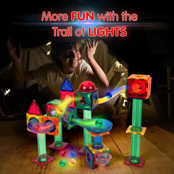 PicassoTiles 100PC Marble Run Race Track  4PC LED LightUp Glow in The Dark Translucent Balls STEAM Educational Playset for Kids  Fun Learning Construction Toy Creative Design Sensory DevelopmentPicassoTiles 100PC Marble Run Race Track  4PC LED LightUp Glow in The Dark Translucent Balls STEAM Educational Playset for Kids  Fun Learning Construction Toy Creative Design Sensory Development