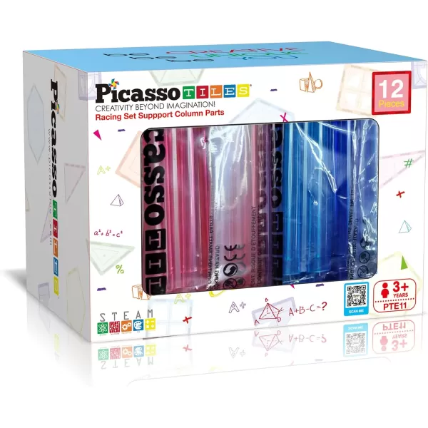 PicassoTiles 12 Piece Support Column Expansion Supporting Pack for Magnetic Race CarTrack Magnet Tile Building Block Construction Kit Education Toy Boys Girls STEM Puzzle Toy Kids Boy Girl Toddler 3PicassoTiles 12 Piece Support Column Expansion Supporting Pack for Magnetic Race CarTrack Magnet Tile Building Block Construction Kit Education Toy Boys Girls STEM Puzzle Toy Kids Boy Girl Toddler 3